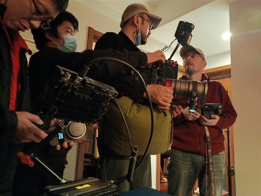 Ningbo camera crew working on a production set
