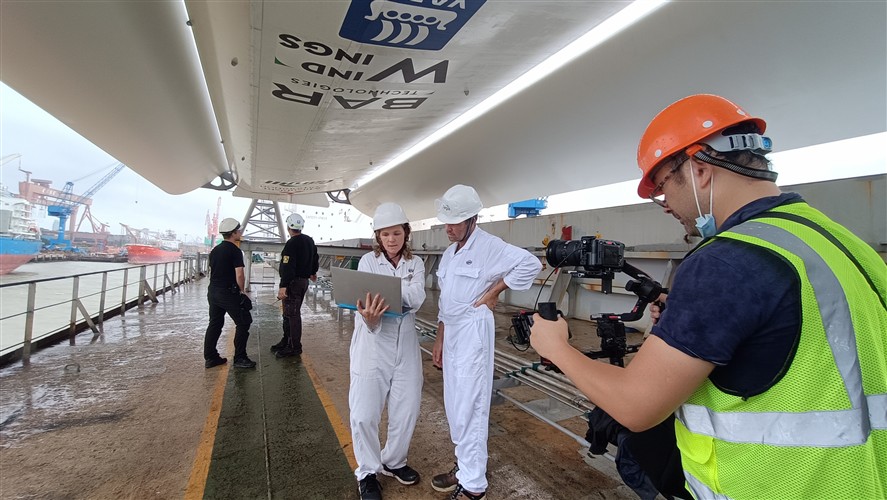 Ningbo production team preparing camera and lighting gear